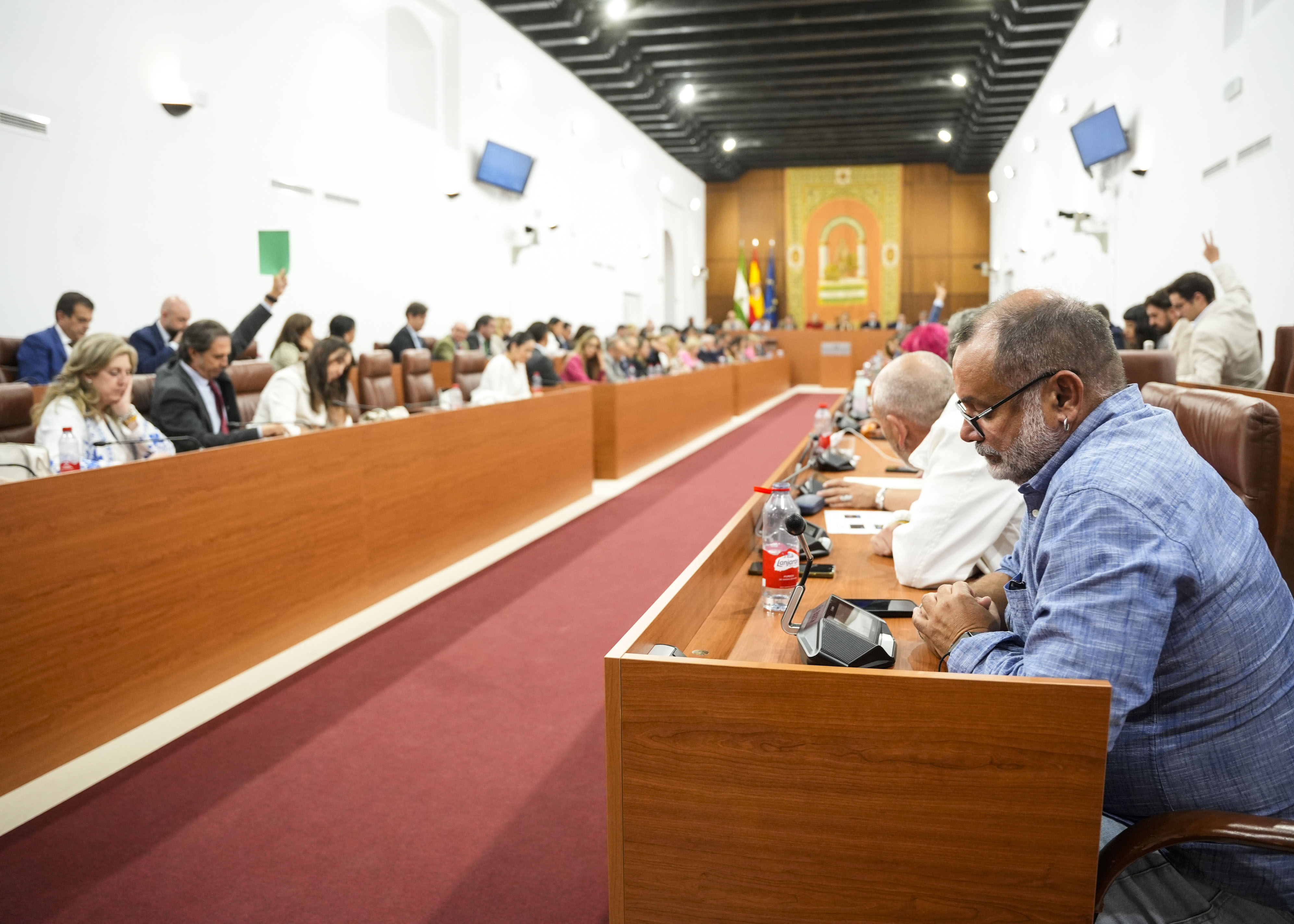  Los diputados durante las votaciones de hoy