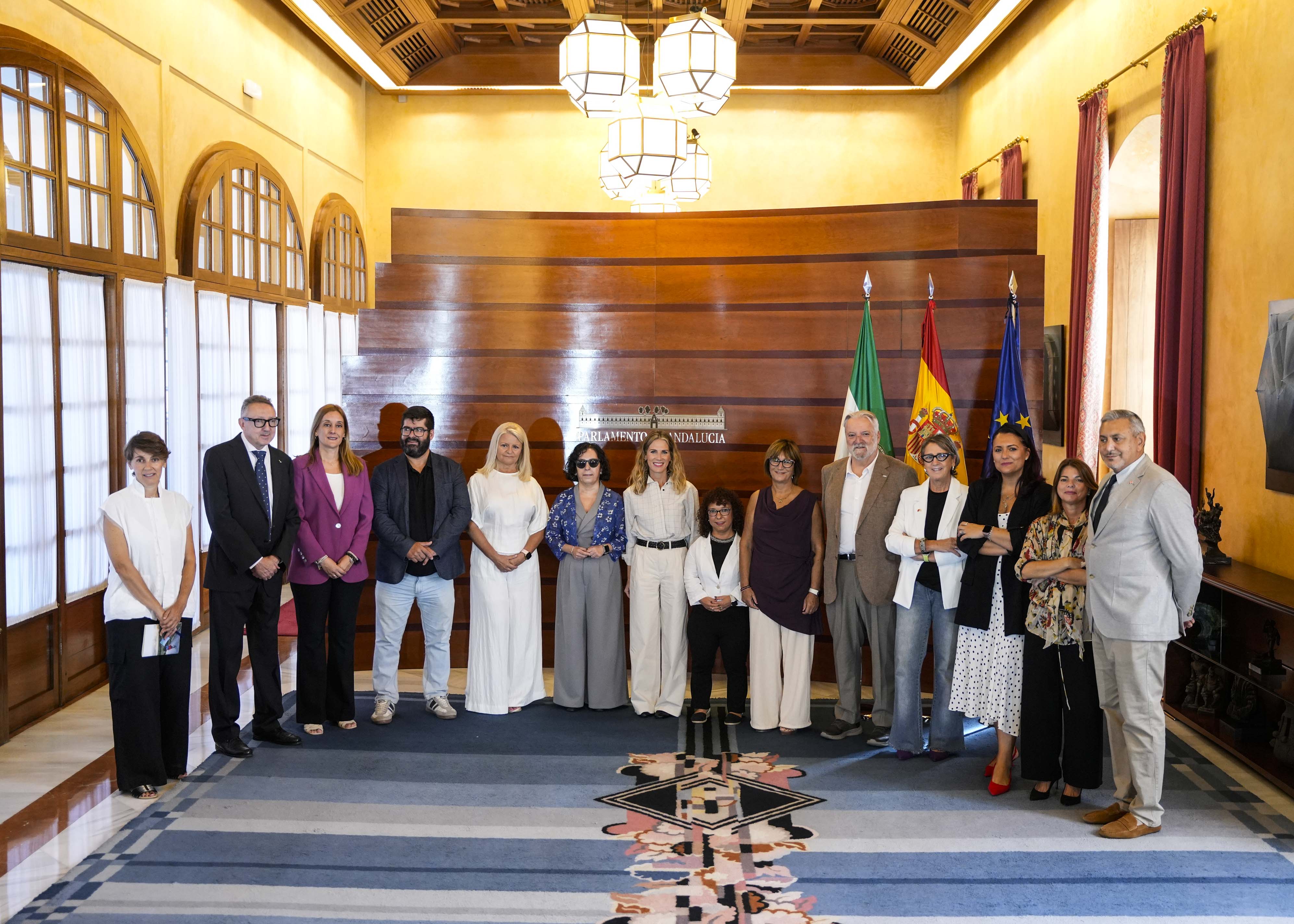  La presidenta del Parlamento, Ana Mestre, recibe a representantes del CERMI