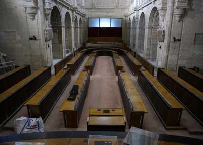 Imagen del hemiciclo del Parlamento de Andaluc�a desde la presidencia 