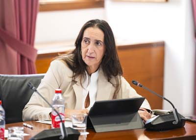  La diputada de Vox Paula Badanelli durante la Junta de Portavoces