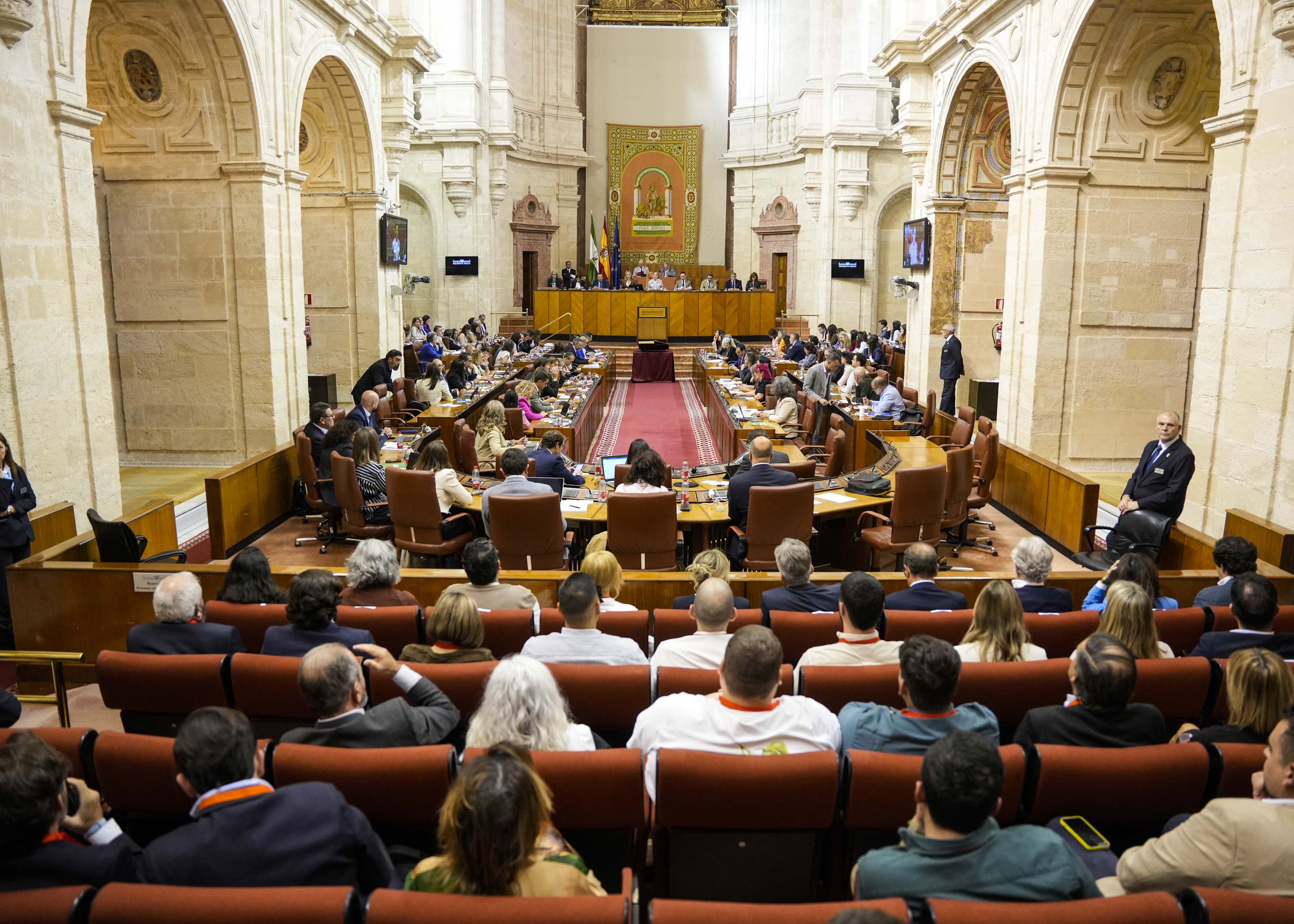 El Pleno del Parlamento de Andaluc�a durante la sesi�n de hoy 