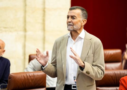   Antonio Ma�llo, portavoz de Por Andaluc�a, formula su pregunta al presidente del Ejecutivo