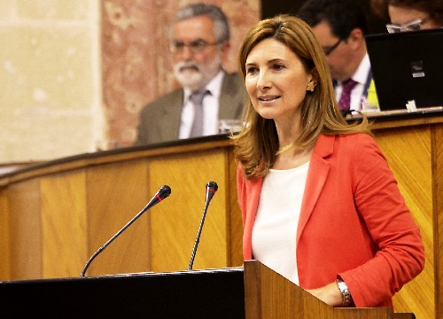 La diputada del Grupo Popular, Alicia Mart�nez, interviene ante el Pleno