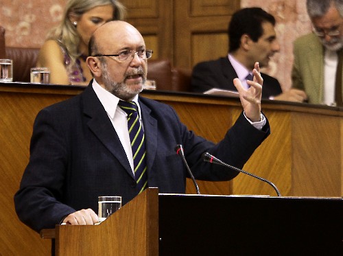 El diputado del Grupo IULV-CA Ignacio Garc�a Rodr�guez interviene en el Pleno