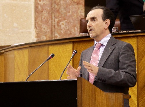 El consejero de Turismo y Comercio, Rafael Rodrguez, presenta al Pleno un Decreto Ley sobre Comercio Interior, que result convalidado