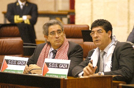Los diputados del Grupo IU LV-CA mostraron su solidaridad con Palestina