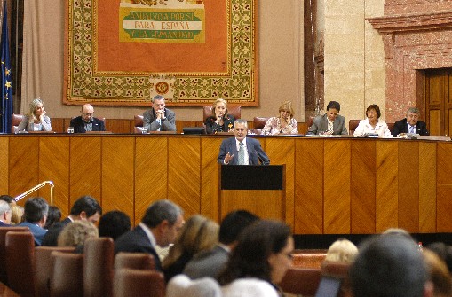 José Antonio Griñán, durante el debate de investidura