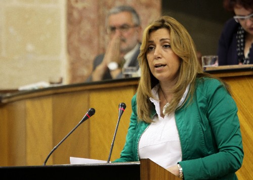 La consejera de la Presidencia, Susana D�az, realiz� ante el Pleno un balance del primer a�o de legislatura