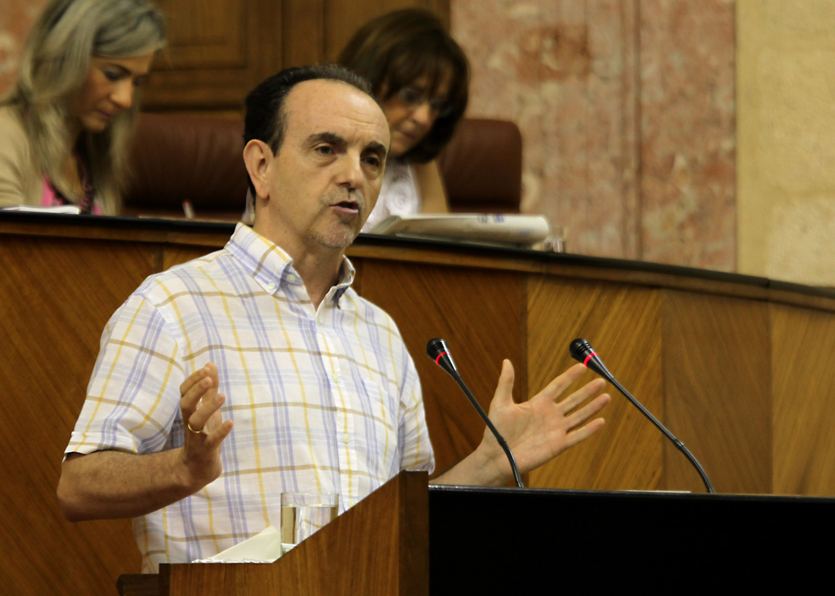 El consejero de Turismo y Comercio, Rafael Rodr�guez, responde a una interpelaci�n planteada por el Grupo parlamentario Popular
