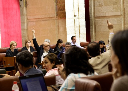 El Pleno del Parlamento, durante una de las votaciones de la jornada