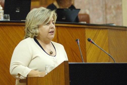Clara Aguilera, durante su comparecencia