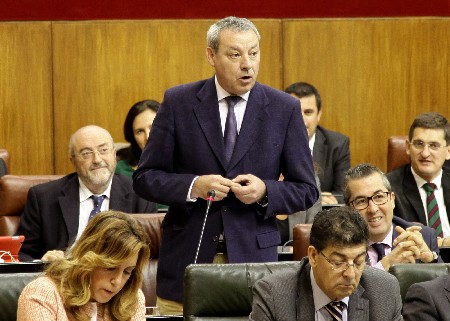 El portavoz del Grupo Socialista, Francisco lvarez de la Chica, interviene en la sesin de control