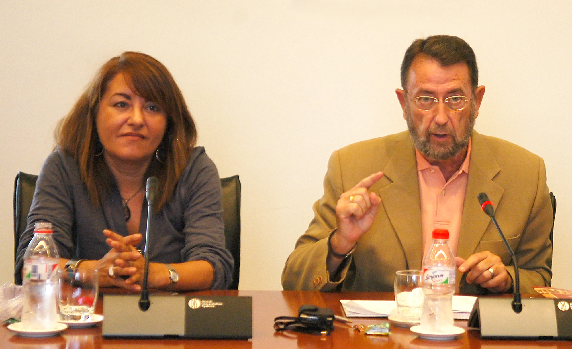 Manuel Gracia y Antonia Moro, portavoz y portavoz adjunta del Grupo Socialista