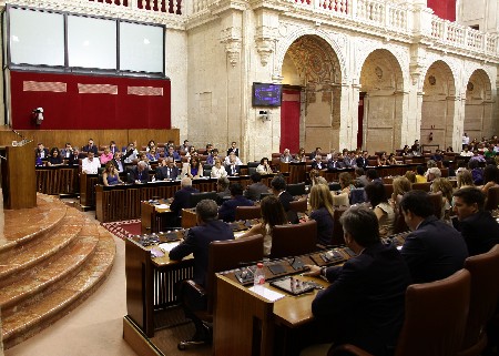 El Pleno de la C�mara, en una de las votaciones de la primera sesi�n ordinaria de la X Legislatura