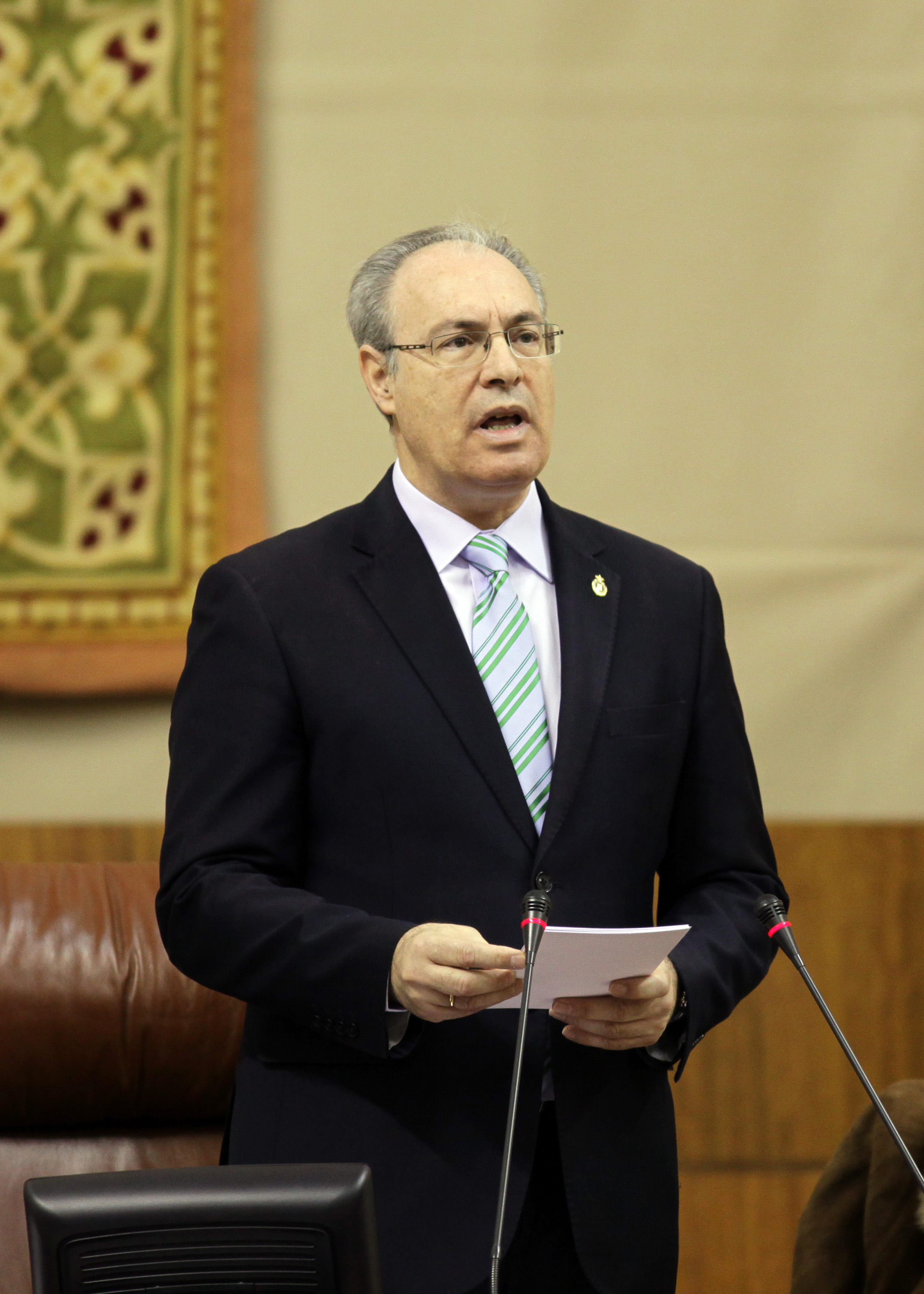 El presidente de la Cmara, durante su discurso