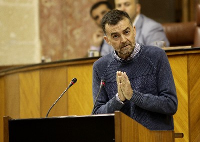 El portavoz del Grupo IULV-CA, Antonio Mallo, en un momento de su intervencin