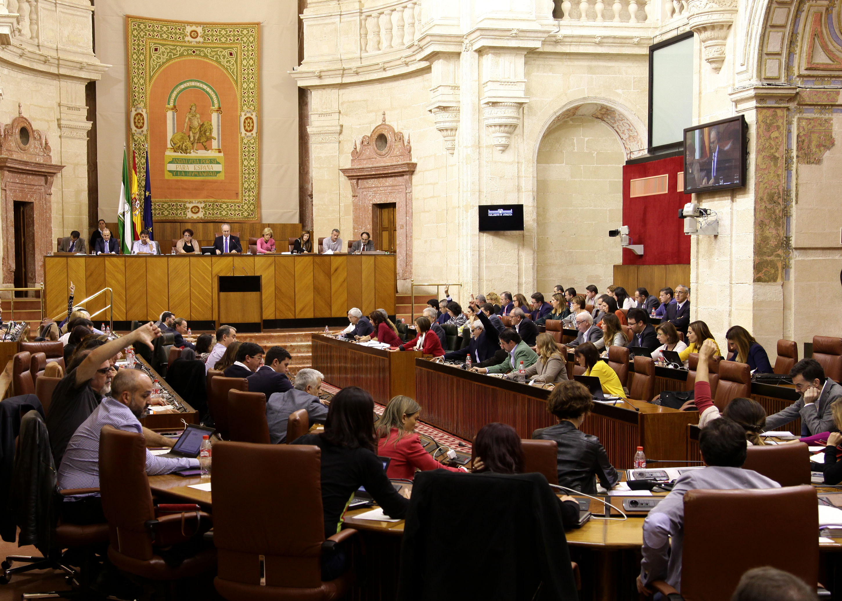 El Pleno de la Cmara, durante una de las votaciones de la jornada
