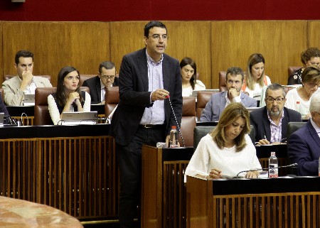 El portavoz del Grupo Socialista, Mario Jimnez, interviene en la sesin de control al gobierno
