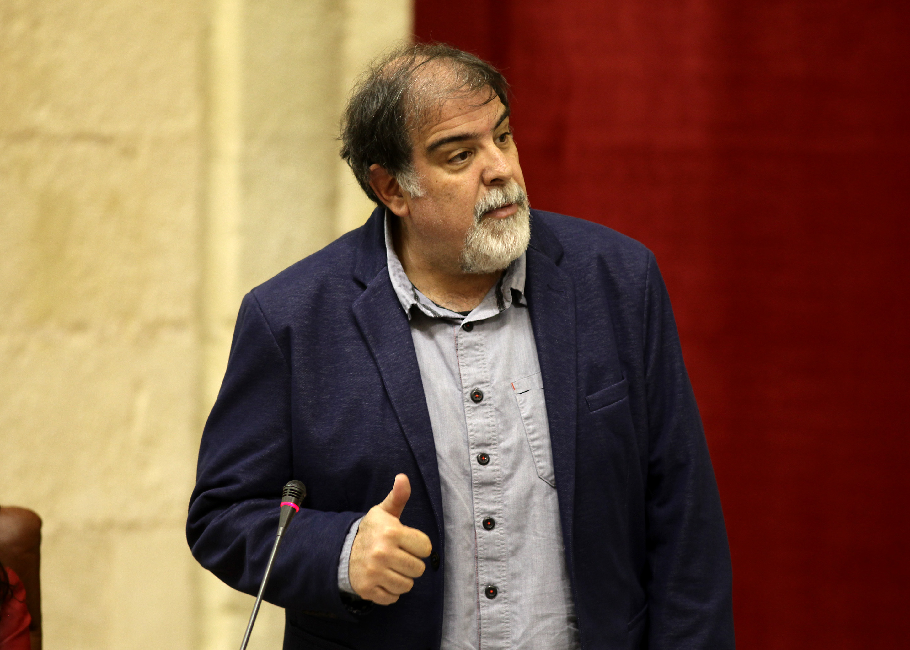 Jes�s Romero, presidente del Grupo Podemos Andaluc�a, se dirige a la presidenta de la Junta de Andaluc�a para realizar su pregunta