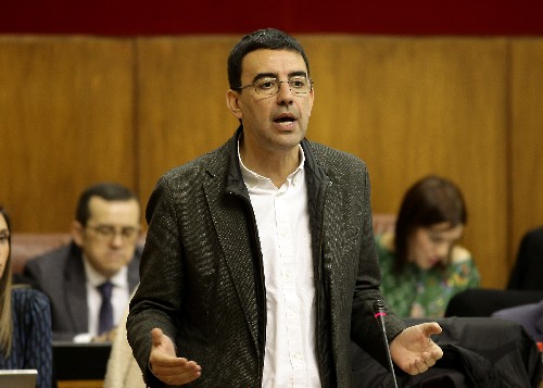 Mario Jim�nez, presidente y portavoz del Grupo Socialista formula su pregunta en la sesi�n de control