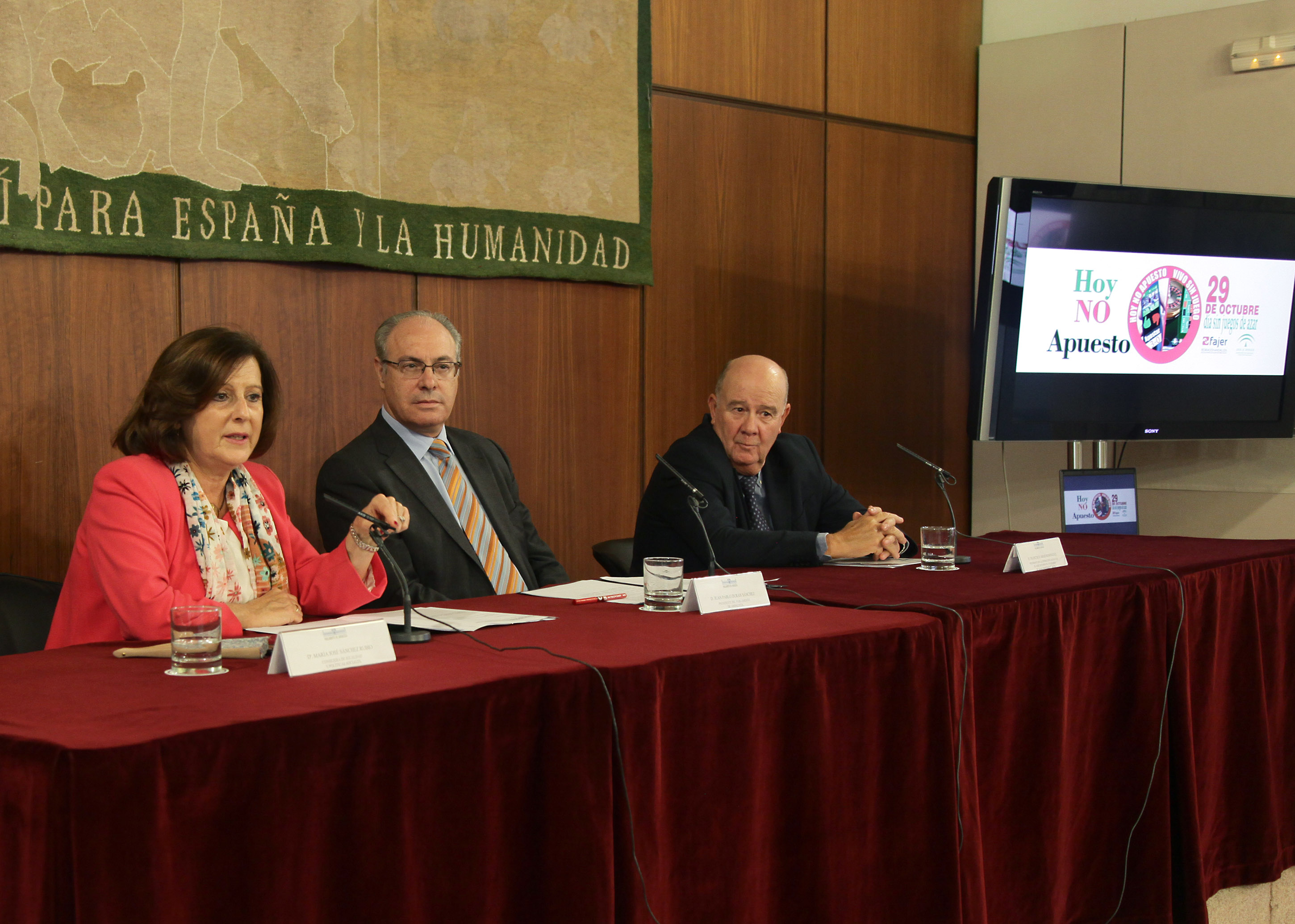  La consejera de Igualdad y Polticas Sociales, Mara Jos Snchez Rubio, durante su intervencin