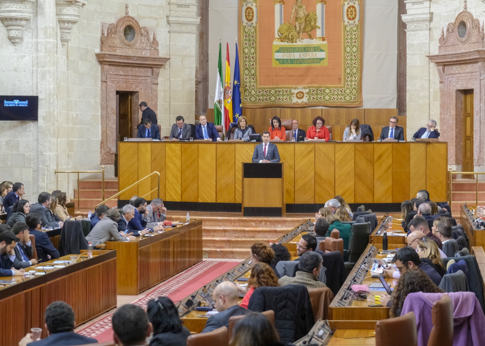  El Pleno del Parlamento, durante el debate de investidura 