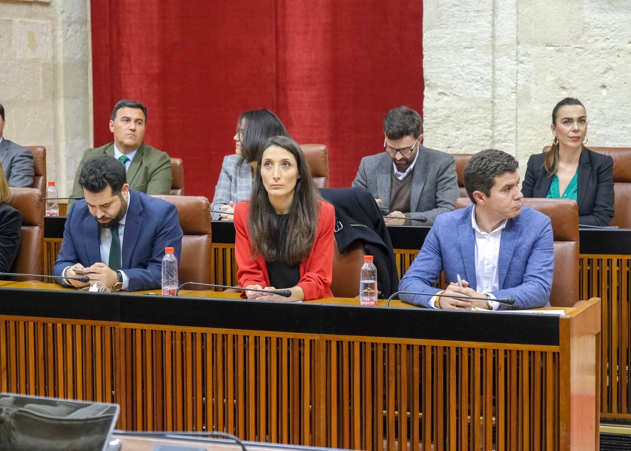 Los diputados del Grupo parlamentario Ciudadanos, en sus escaos 