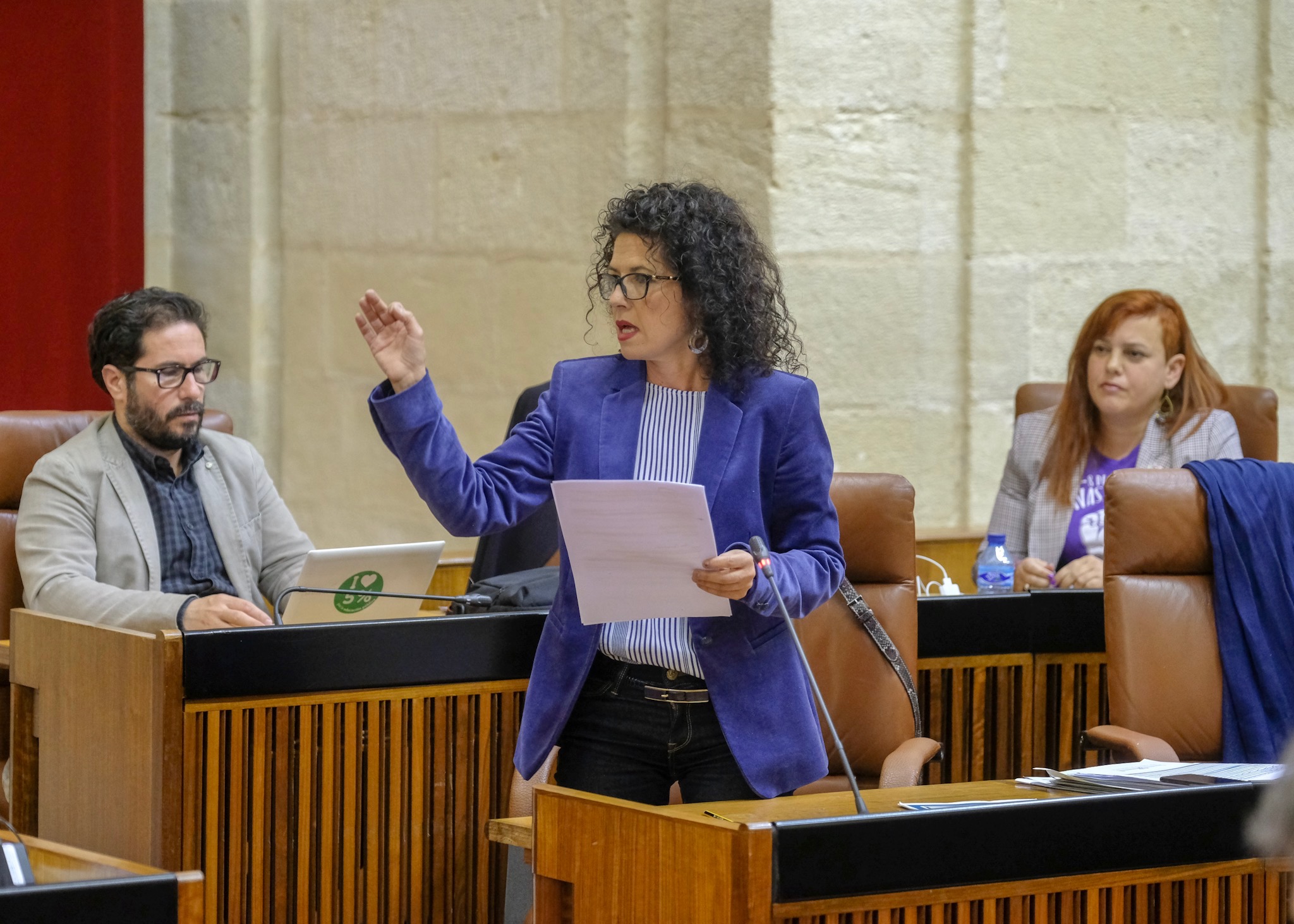 Mar�a Isabel Mora, del Grupo parlamentario Adelante Andaluc�a, en la sesi�n de control