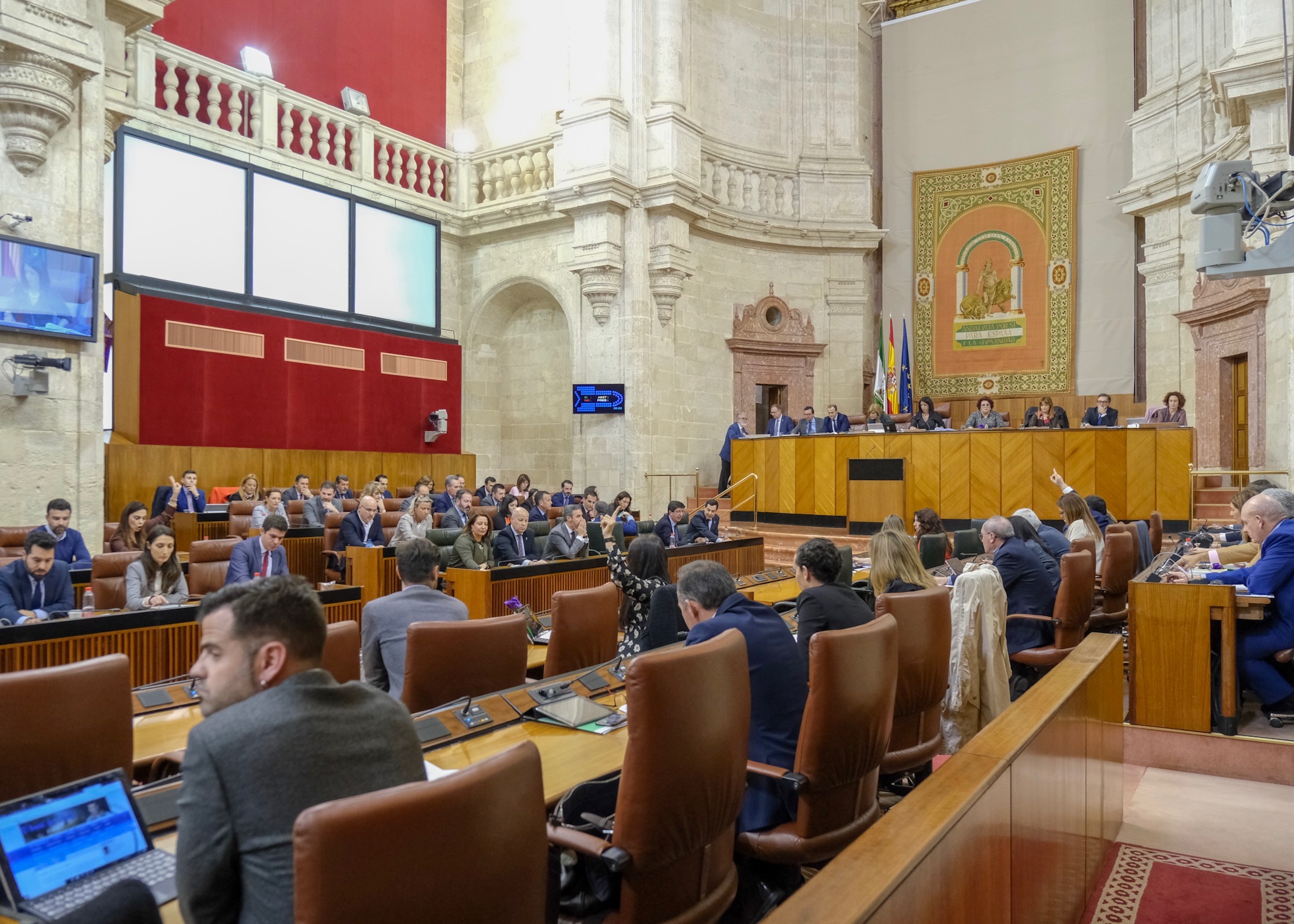  El Pleno, durante una de las votaciones de la jornada