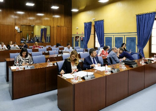 La Comisin de Presidencia durante la presentacin de los presupuestos del consejero Bendodo 