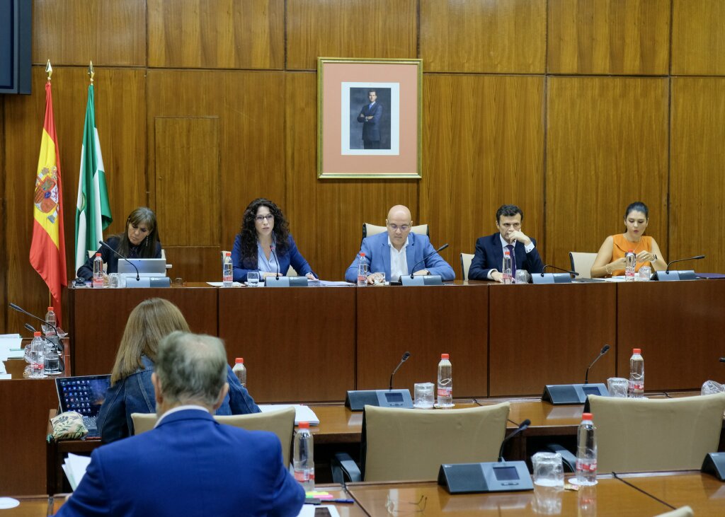 La consejera de Igualdad junto a los miembros de la Mesa de la Comisin 