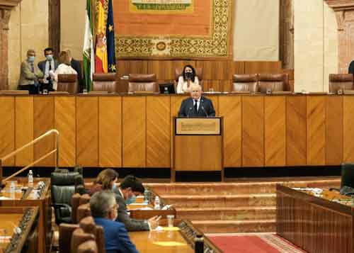 Vista general durante la intervencin del consejero de Salud y Familias, Jess Aguirre, en la Sesin Plenaria 