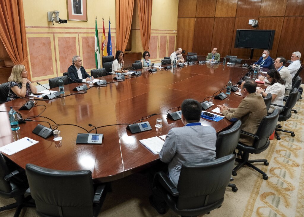  La presidenta del Parlamento de Andaluca, Marta Bosquet, mantiene una reunin con representantes de los colectivos del tercer sector de Andaluca