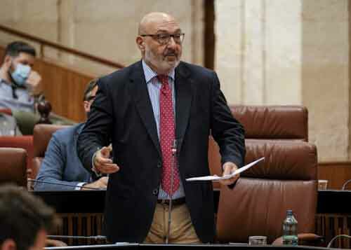 El portavoz del Grupo Vox Andaluca, Alejandro Hernndez, pregunta al presidente de la Junta sobre el Consejo Consultivo