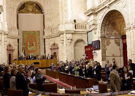El Pleno aplaude en pie tras la lectura de la Declaración Institucional