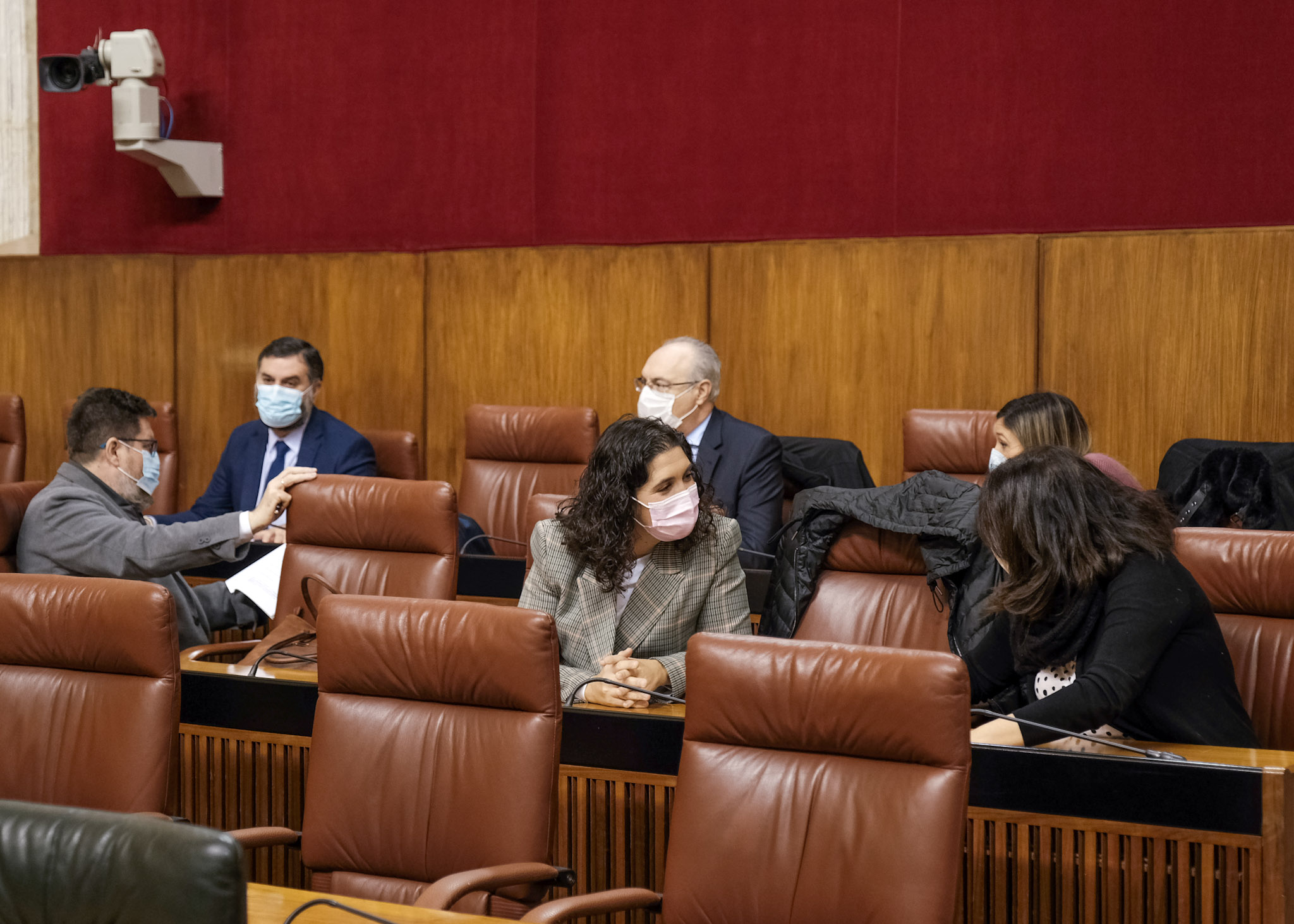  La bancada socialista minutos antes del pleno 