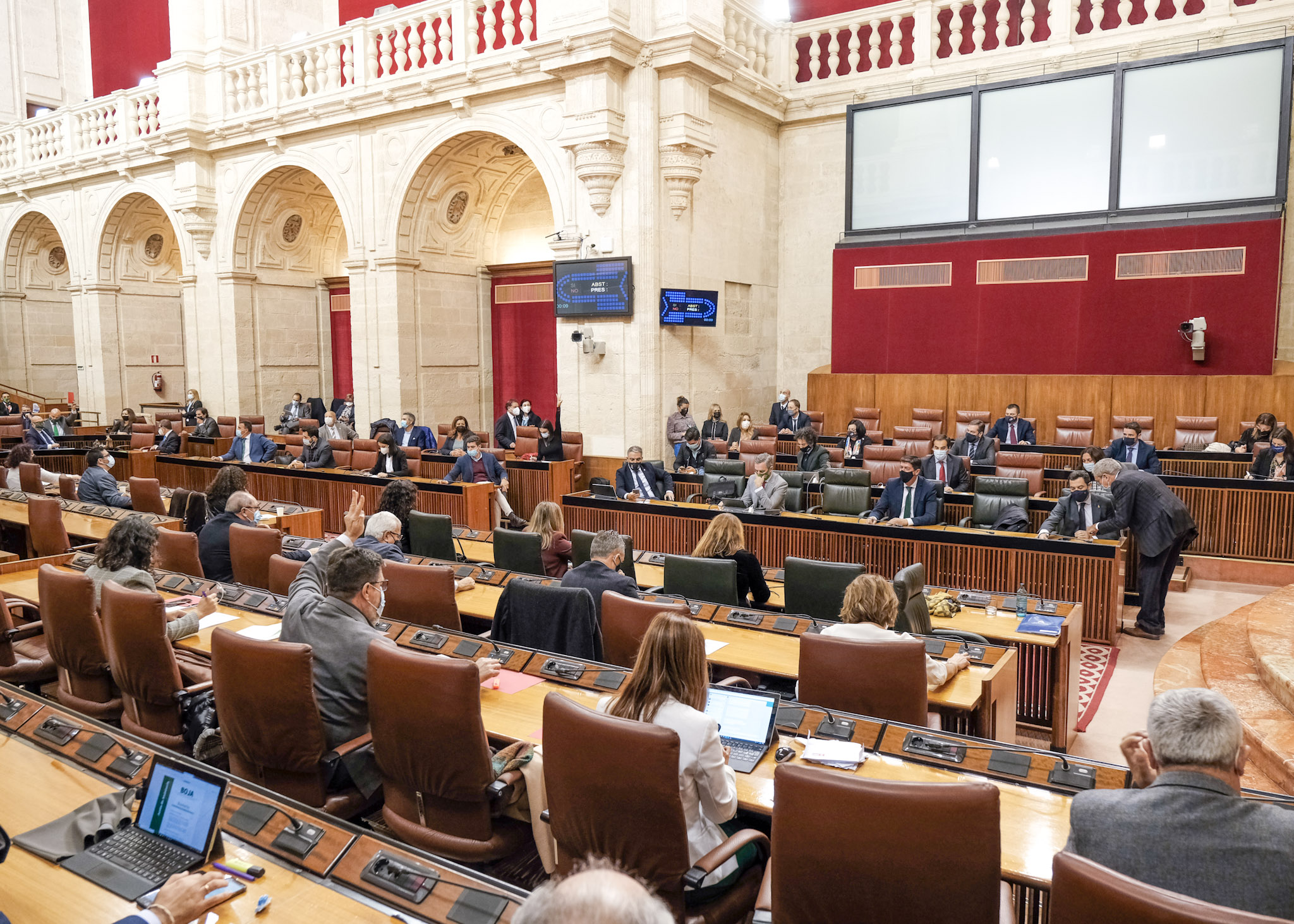       Inicio de una de las votaciones del proyecto de Ley del Presupuesto para 2021

 